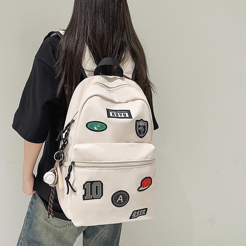 Print Student Schoolbag Unisex Lightweight Large Capacity Backpack