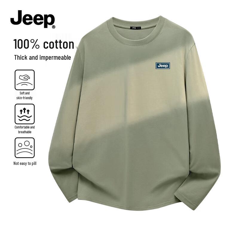 Jeep Men's Pure Cotton Long Sleeve T-Shirt