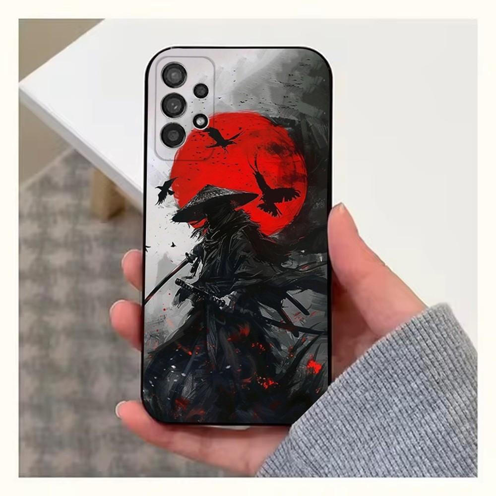 Samurai Art Bushido Phone Case For Samsung S25,S24,S23,S22,S20,S21,S10,Ultra,Plus,Lite,FE,Soft Silicone Black Cover