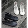 Johnature Handmade Genuine Leather Flat Ankle Boots Casual Soft Cowhide Soft Soled Women's Shoes
