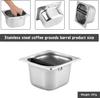 Coffee Knock Box,Espresso Dump Bin,Coffee Powder Residue Bin,Stainless Steel Espresso Knock Box Built-in Container Coffee Ground