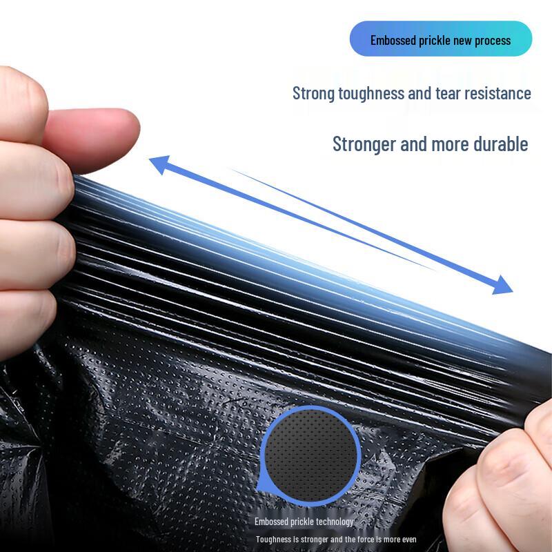 BIAZE Commercial Thick Black Flat-Mouth Trash Bags