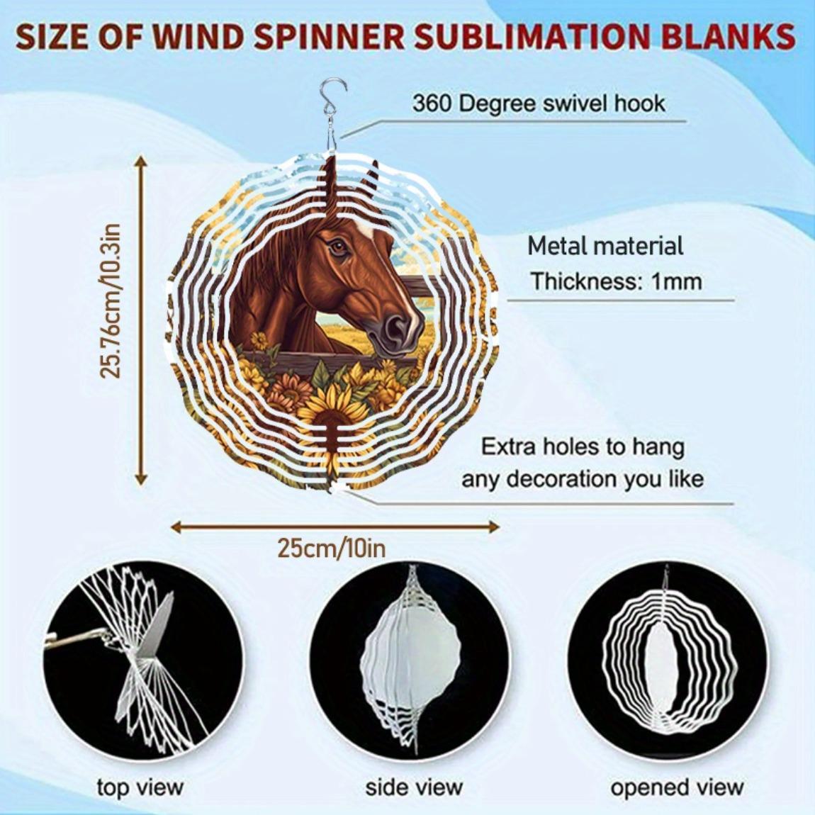 

Кинетический металлический колокольчик ветра 3D дизайн лошади и подсолнуха танцующий эффект уличный домашний декор подарок 01A