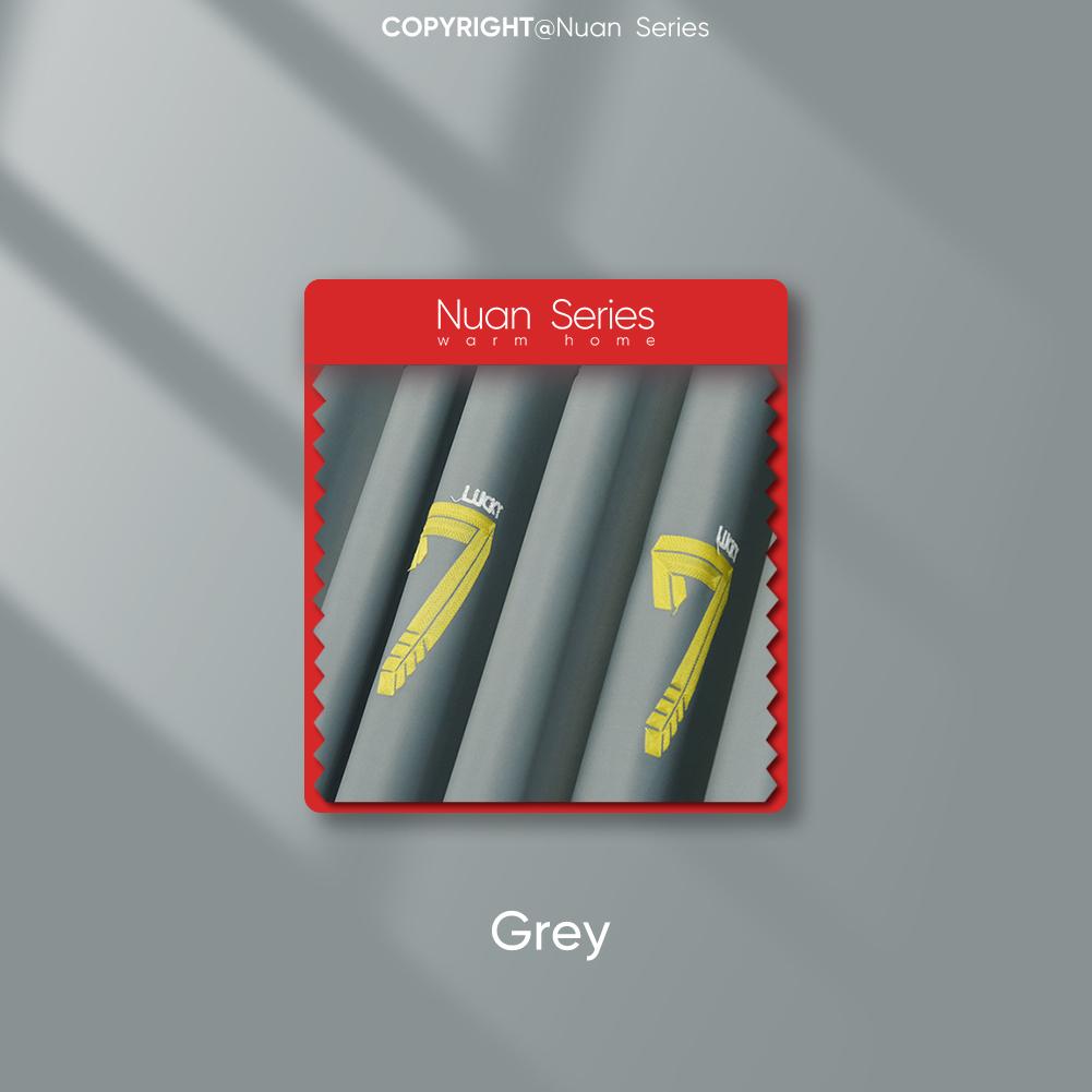 

1 шт. серия Nuan, модные и минималистичные, степень затемнения 70-80%, вышитые затемняющие шторы для спальни, гостиной, домашнего декора W100cm x L200cm серый