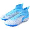 New LiNing TF Turf Artificial Turf Slip Resistant Abrasion Resistant Soccer Shoes Men's White Blue ASTU049-2
