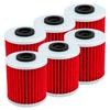2/4/6 Pcs Cyleto Motorcycle Parts Oil Filter for Kawasaki KX250 KX250F KX250X 2004-2023 KX450 KX450F KX450X KX450SR 2016-2023