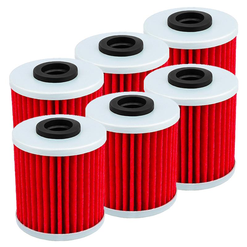 2/4/6 Pcs Cyleto Motorcycle Parts Oil Filter for Kawasaki KX250 KX250F KX250X 2004-2023 KX450 KX450F KX450X KX450SR 2016-2023