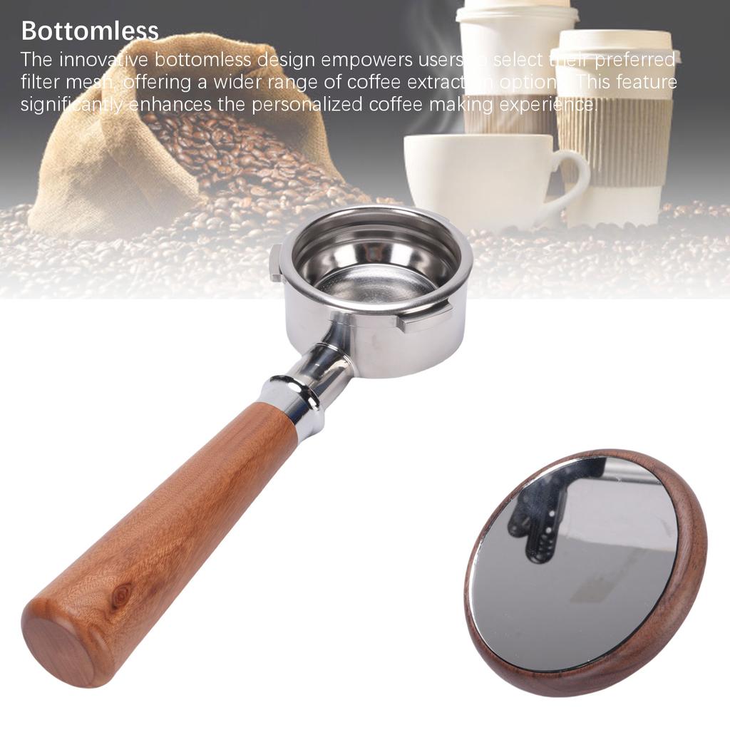 Coffee Portafilter Fit for Petrus 58mm Universal Bottomless 3 Ears Coffee Portafilter with Double Cup Portafilter Filter Basket