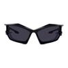 Givenchy Temple Logo Irregular Sunglasses Women's Black