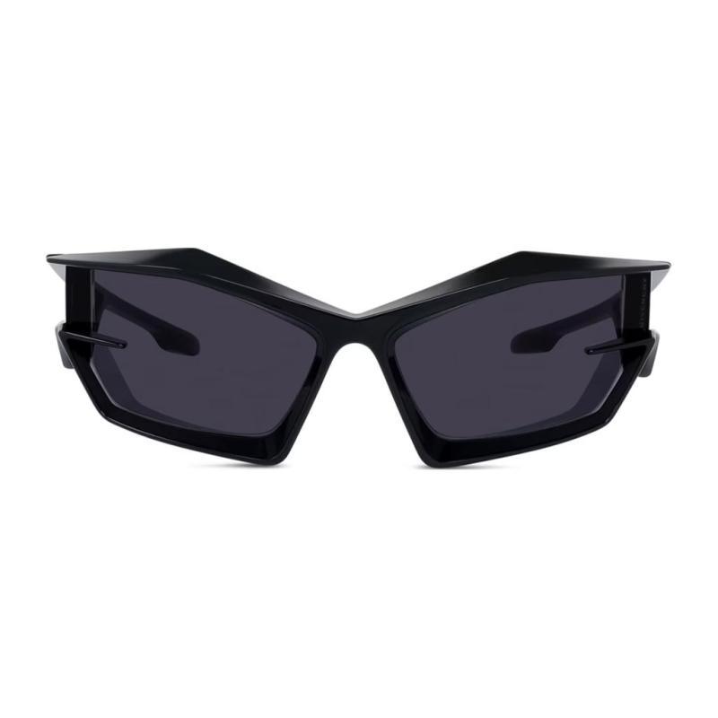 Givenchy Temple Logo Irregular Sunglasses Women's Black