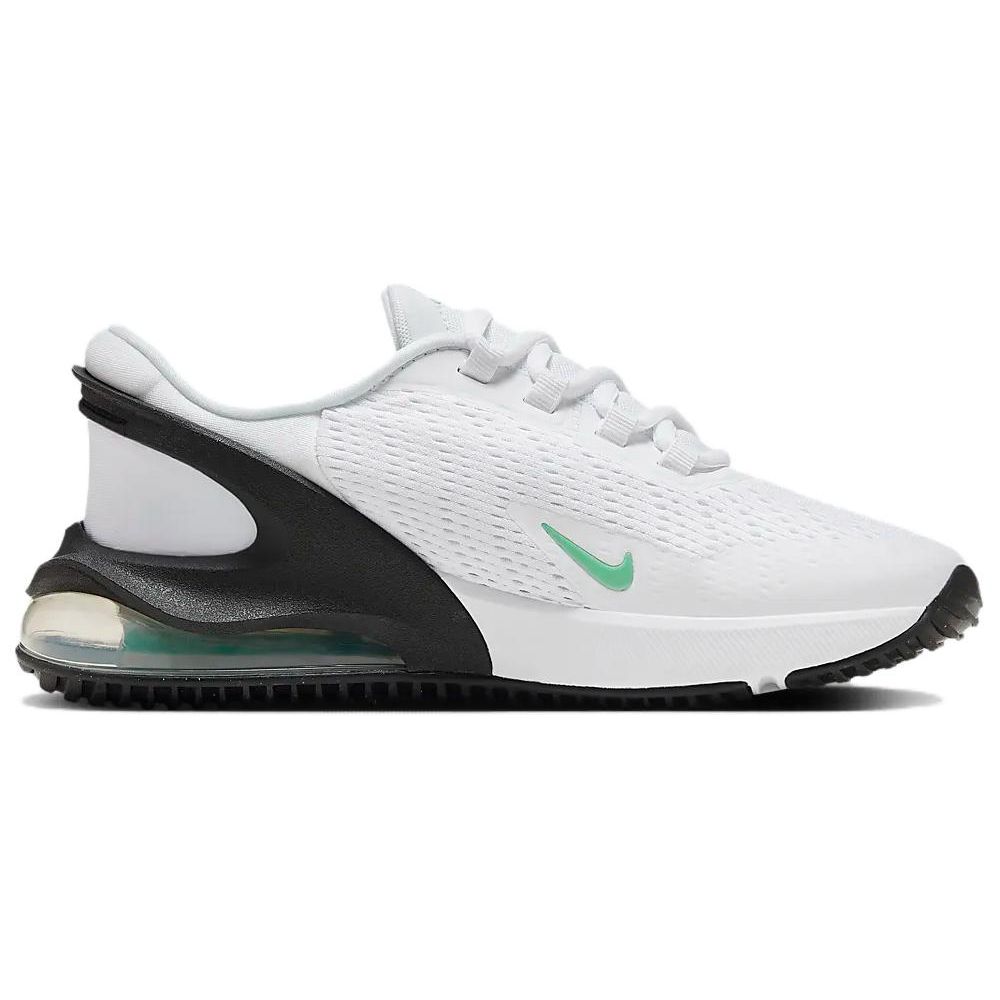 Nike Air Max 270 Go Fl Mesh Casual Versatile Shock Absorbing Durable Low Top Kids Sneakers Kids sneakers White Black FV0513-100