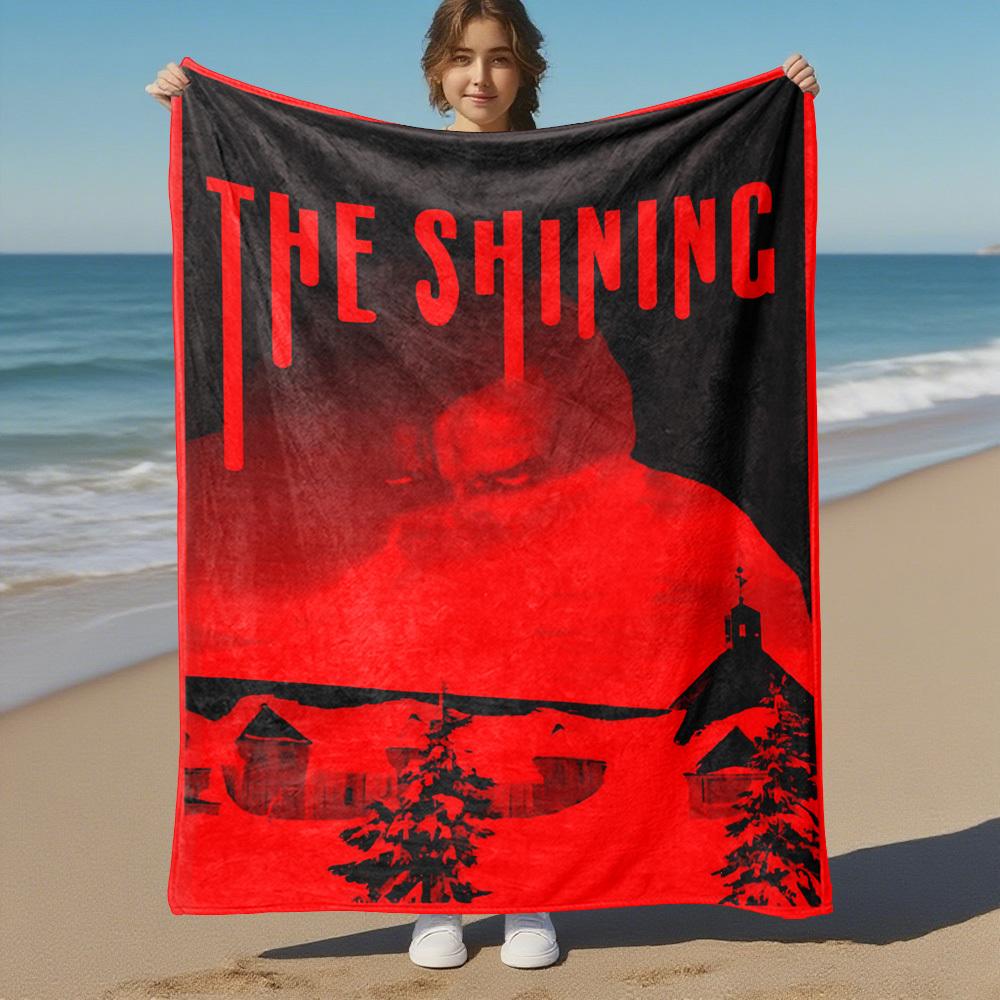1pc THE SHINING Outdoor Flannel Blanket Soft Plush Decor for Picnics, camping,Bedroom, Playroom, or Lunch Break, Perfect Gift