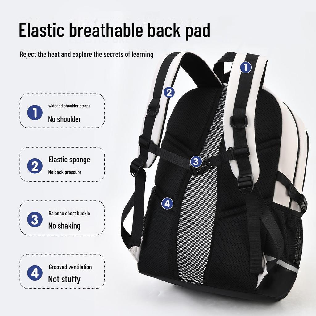 Korean-Style Trendy Large-Capacity Schoolbag for Teens, Stylish & Versatile Lightweight Backpack