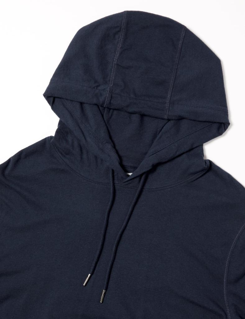 Amazon Essentials Men's Lightweight Jersey Pullover Hoodie, Navy, Size L