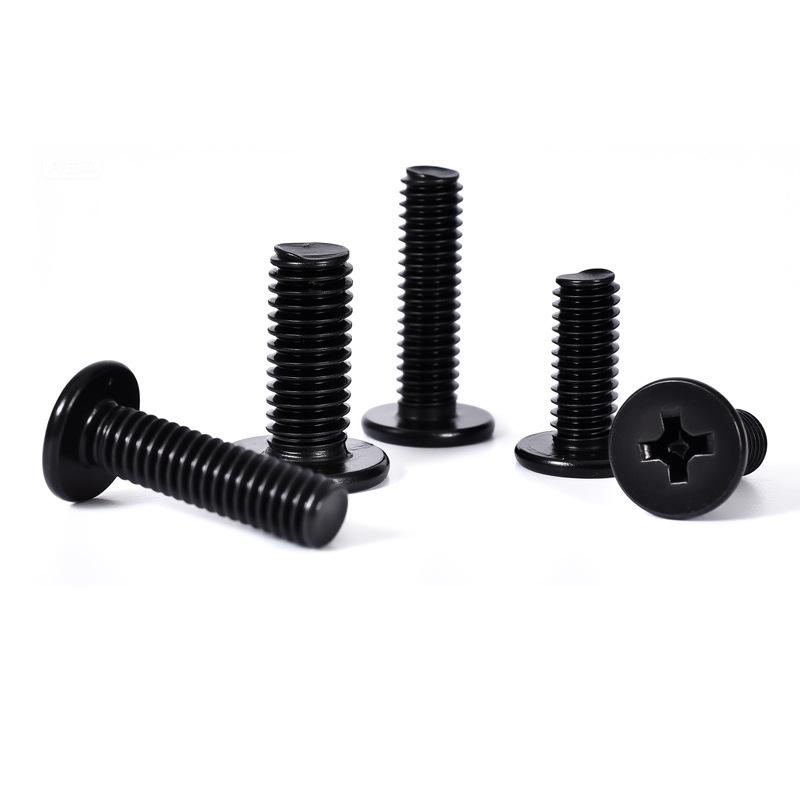 Black Cross Large Pan Head Ultra-Thin C Head CM Flat Head Machine Screw (M2-M6)