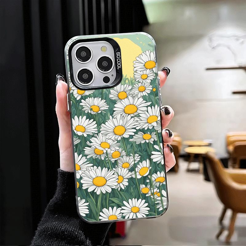 Daisy Flowers Aesthetics Shockproof Phone Case for iPhone 17 Air 16 16E 15 Pro Max 14 Plus 13 Mini 12 Back Cover Anti Fall Funda