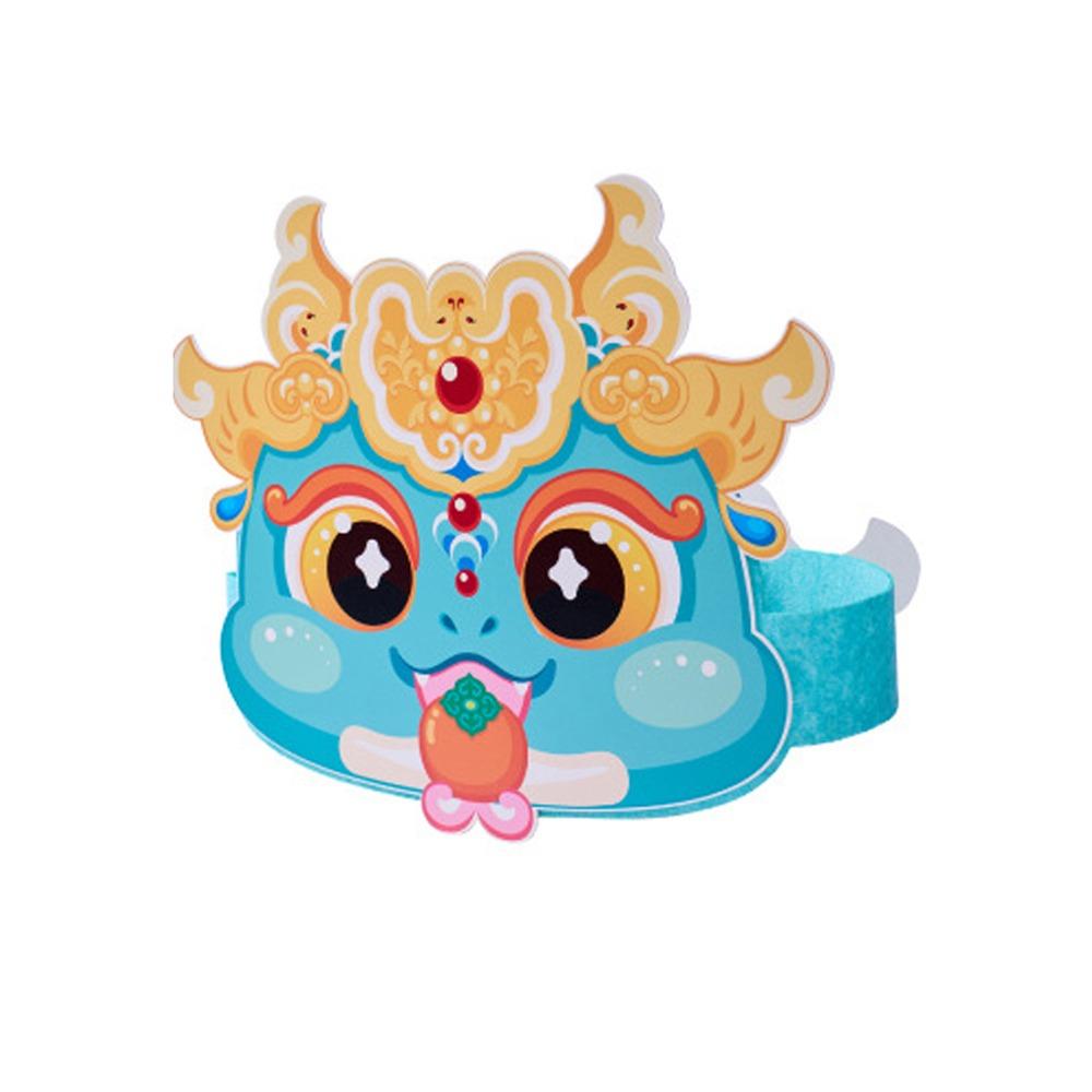 Cute Zodiac Snake Head Hat Traditional New Year Party Headgear  Boy Girl Gifts