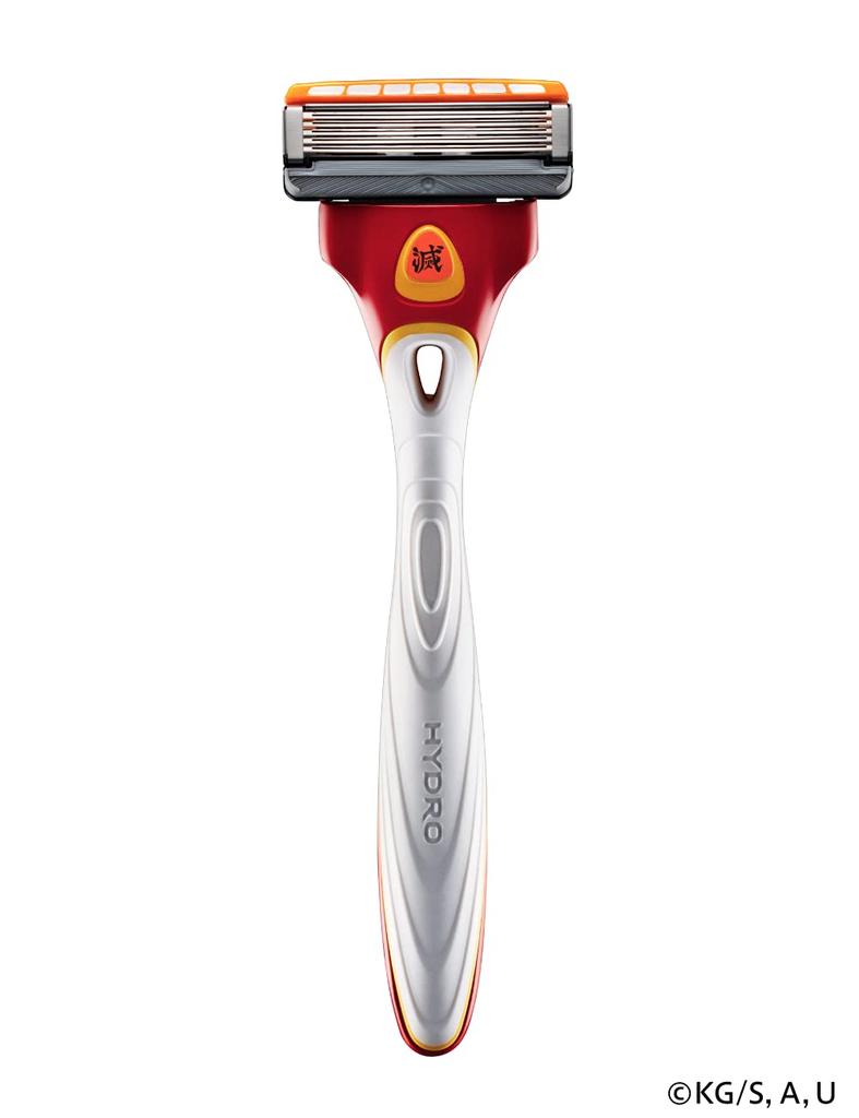 Schick Demon Kimetsu No Yaiba Model Hydro 5 Premium Holder with Blade 1 Replacement Blade and Razor Stand 1 Piece Slayer +