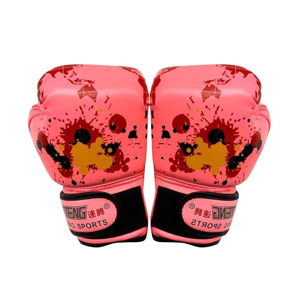 Kids Boxing Gloves PU Leather MMA Fighting Sparring Gloves Professional Muay Thai Karate Glove Children Punching Training Mitts