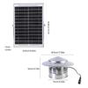Solar Roof Ventilator 110mm Duct With 15W Solar Panel For Greenhouse Kitchen Bathroom Energy Efficient Low Noise