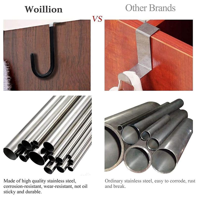 Versatile Over Door Hooks For Hanging Clothes, 6 Packs Hanger Soft Rubber Surface Prevent Scratches, Door Hook For Bathroom