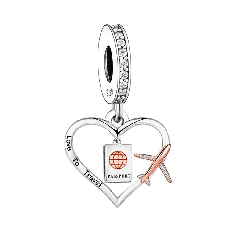 Passend für Original Pan Charms Armband Authentisch 925 Silber Rosa Nagellackflasche Perle Zum Herstellen von Damen Berloque Mode