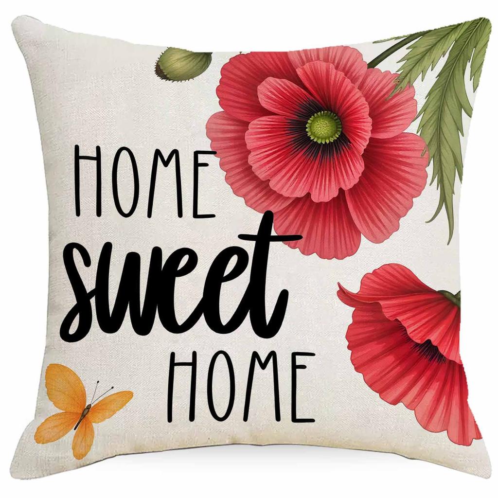 New Floral Pillowcases Home Festival Sofa Cushion Pillowcase Decoration