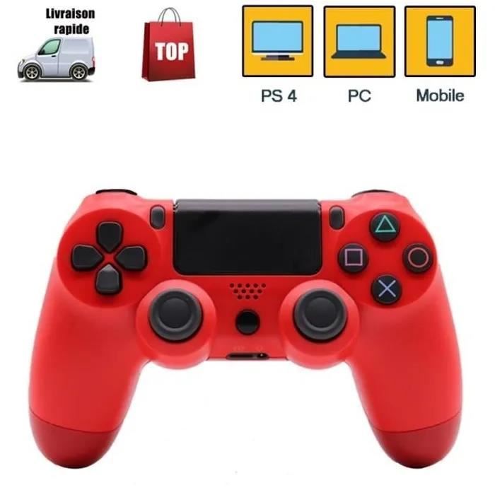 Manette de jeu - GOBRO - PS4 - Bluetooth - Vibration - Couleur Bleu