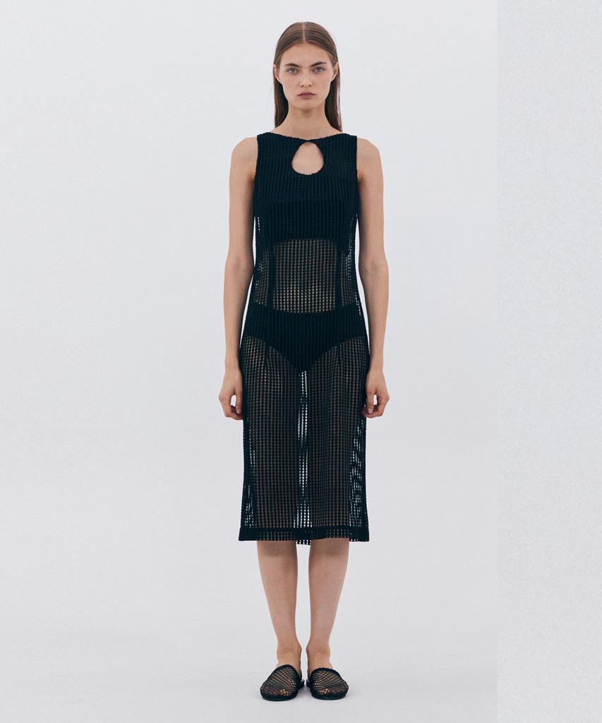 Bedermi Black Mesh See Through Dress