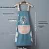 Hang-Neck Waterproof Kitchen Apron with Hand-Wiping Sides