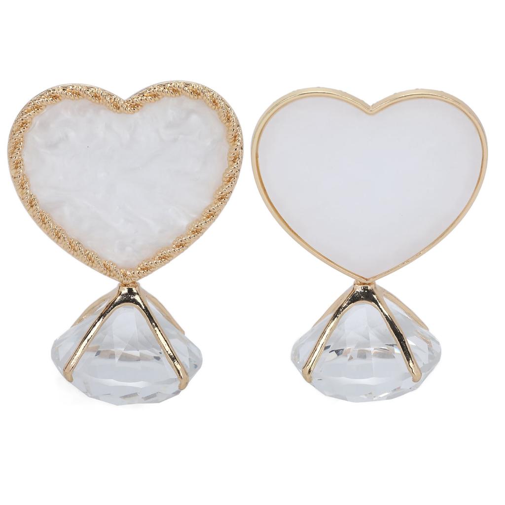 Nail Display Stand Heart Shaped Design Fashion Elegant   Glossy   Double Sided Nail Tip Holder for Nail Beauty
