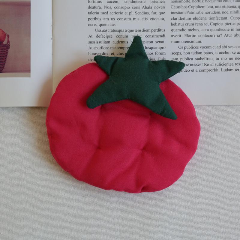 Tomato Shape Coasters, Cotton Filling, Insulated Heat Resistant Coffee Coasters, Table Decoration