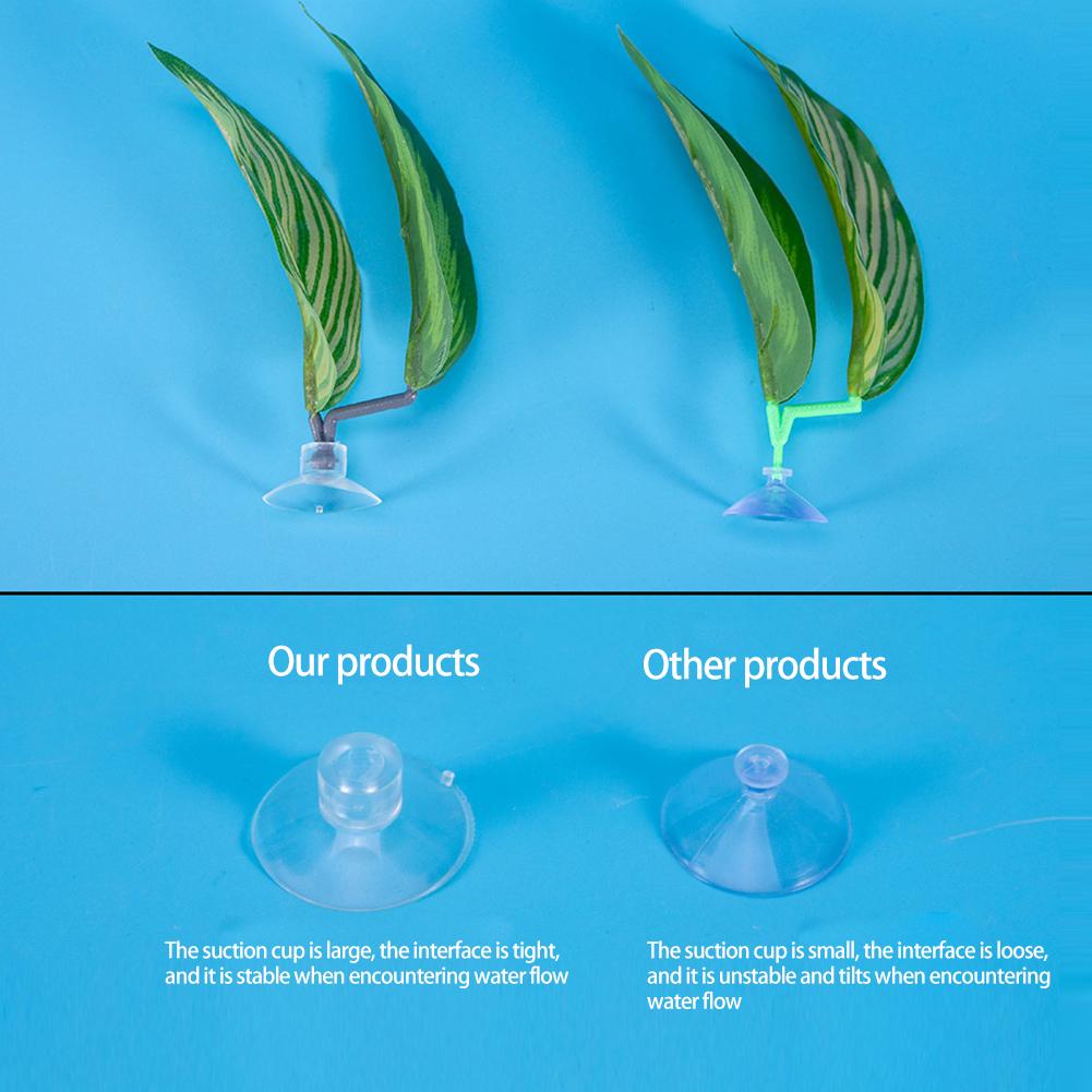 Betta Leaf Hammock with Suction Cup Artificial Aquarium Plant Resting Bed for Betta Fish Fish Tank Decorative Floating Plant