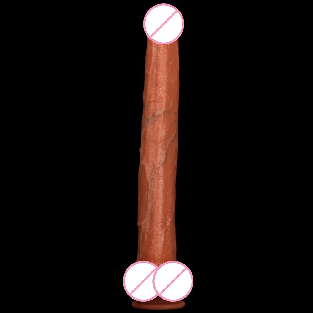 Super Large and Ultra Long Silicone Simulated Dildo Female Masturbator Penetrates Deep Into The Anus with A Large Anal Plug