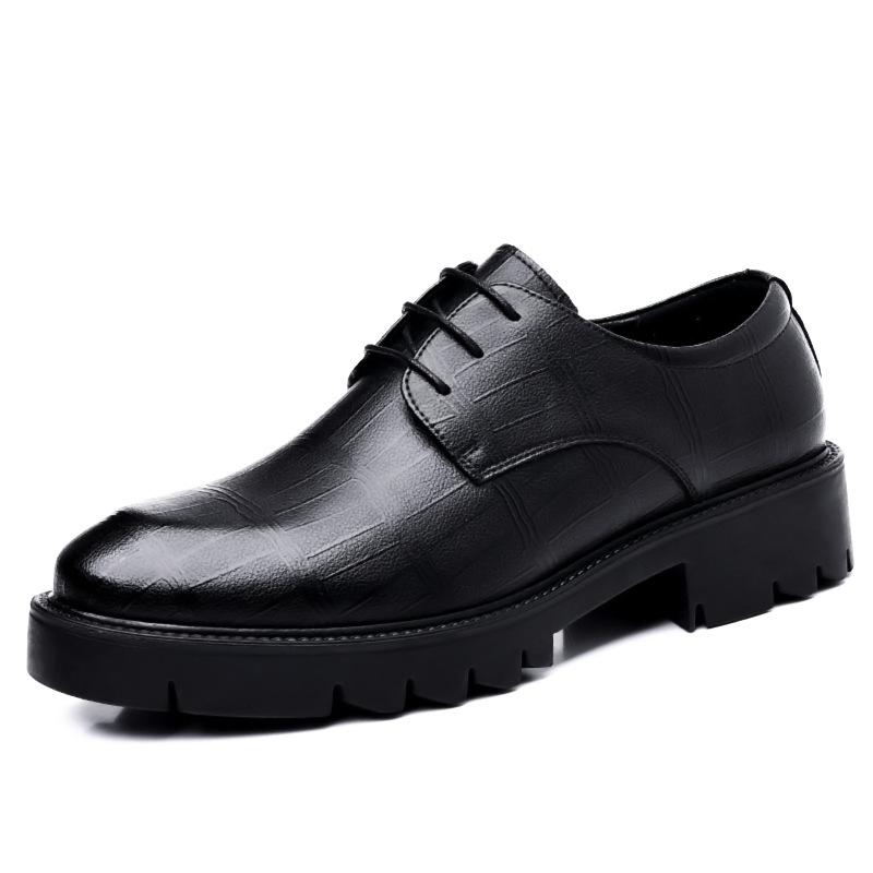 Fashion Hidden Heel Cow Leather Men Shoes Office Work Elevator Shoes Brand Man Business Oxfords Footwear Suit Shoes Lift Sneakers