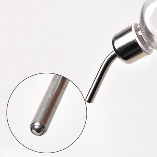 Automatický dávkovač vody pro domácí mazlíčky Hamster Cat Klec Závěsný Bez kapání Krmítko na vodu 180ml 350ml Průhledná láhev s nerezovou tryskou pro malá střední domácí mazlíčky