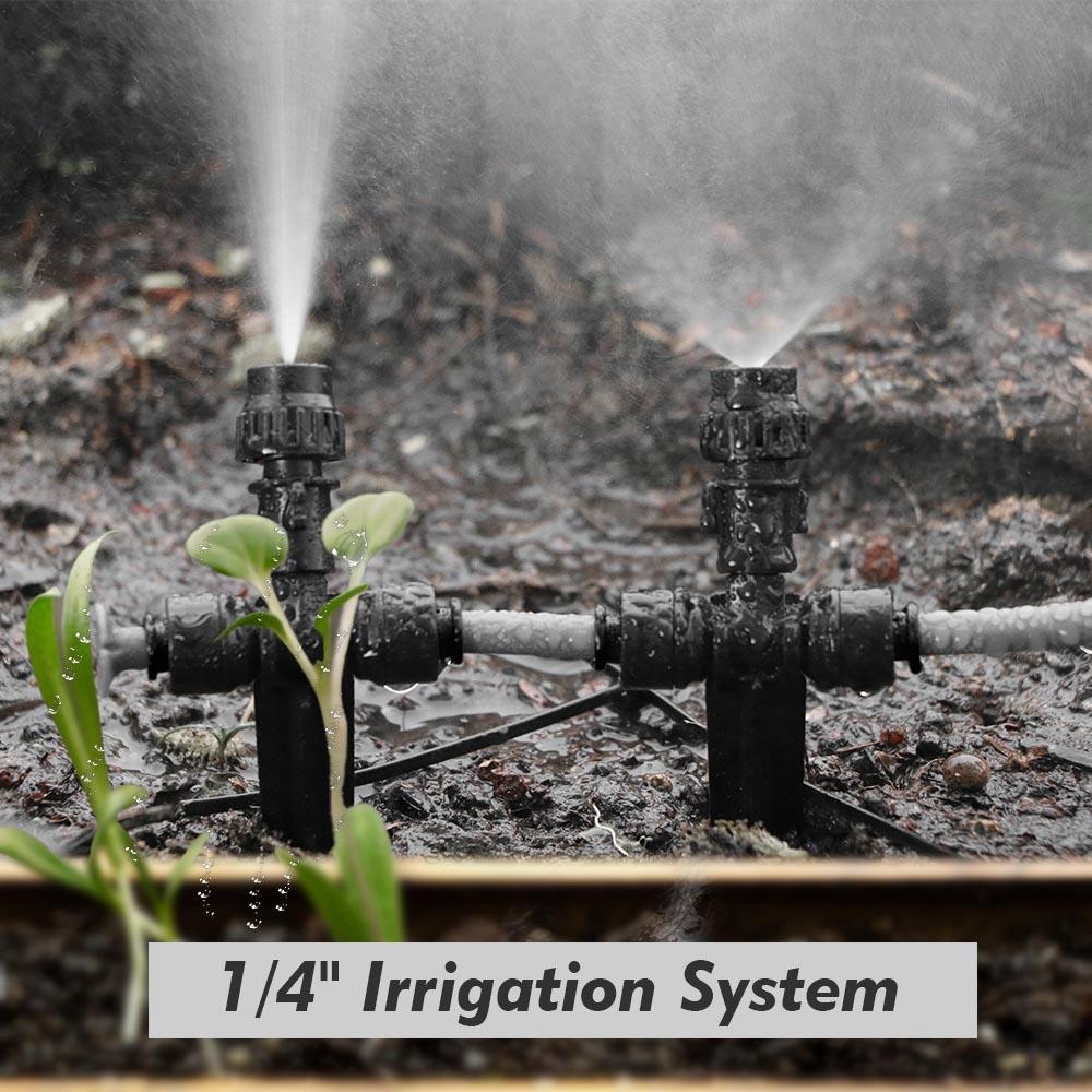 1/4" Misting Nozzles with Stake Adjustable Atomizer Sprayers 4/6mm Quick Push Slip Lock Outdoor Irrigation Watering Sprinklers