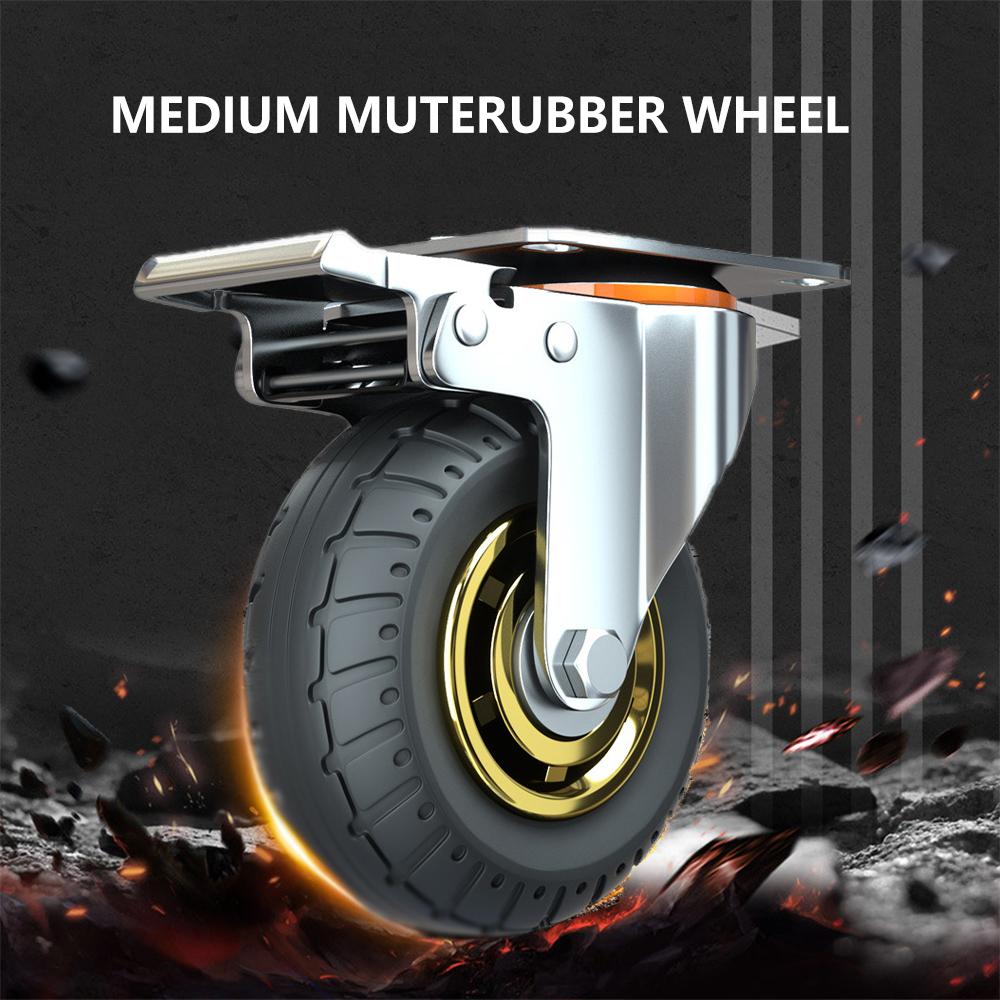 Vysoce kvalitní kolečka 3/4/5 palců boční montáž malá gumová nábytková kolečka otočná kolečka pro vozík skříň