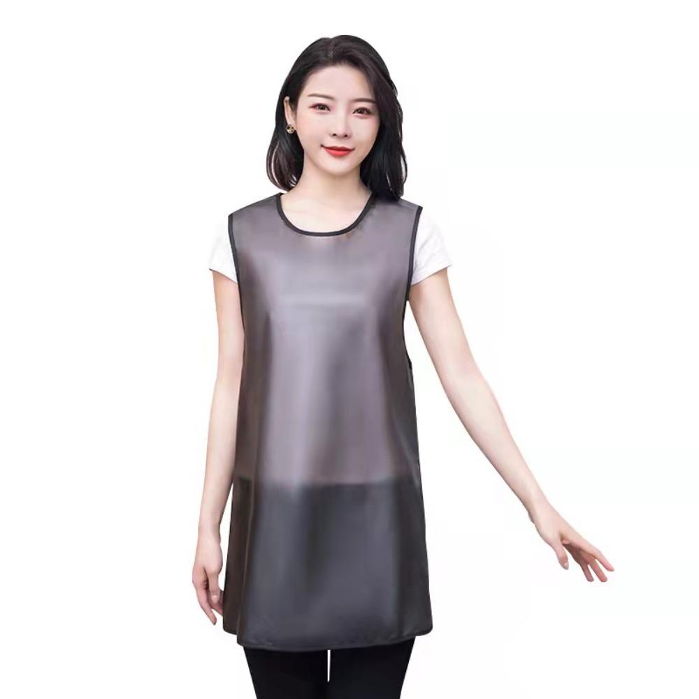 

Фартук шеф-повара, устойчивый к маслу, прозрачный, для гриля, идеальный кухонный фартук для женщин чёрный