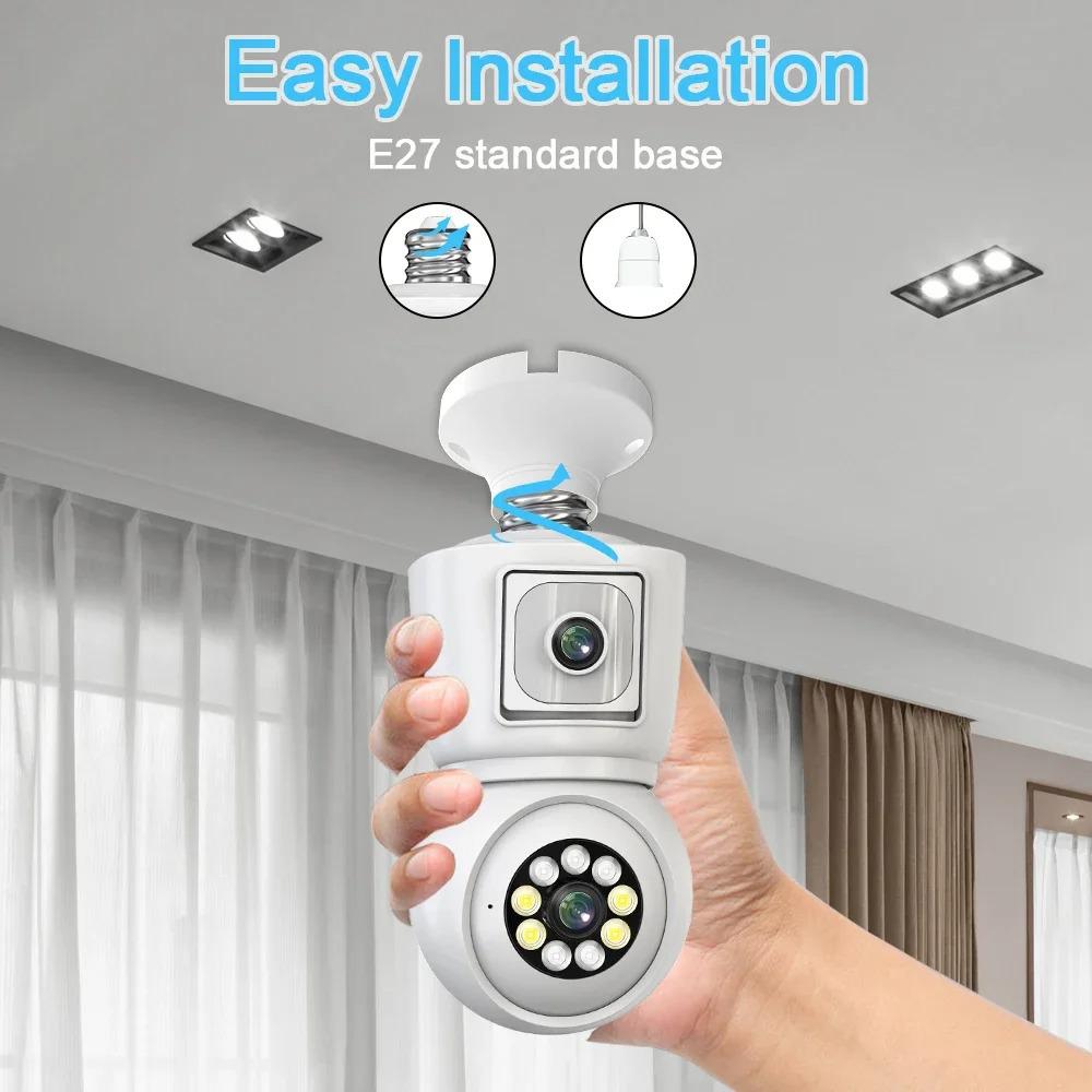 iCSee E27 Wireless Smart Surveillance Binocular Camera with Mobile Remote Monitoring