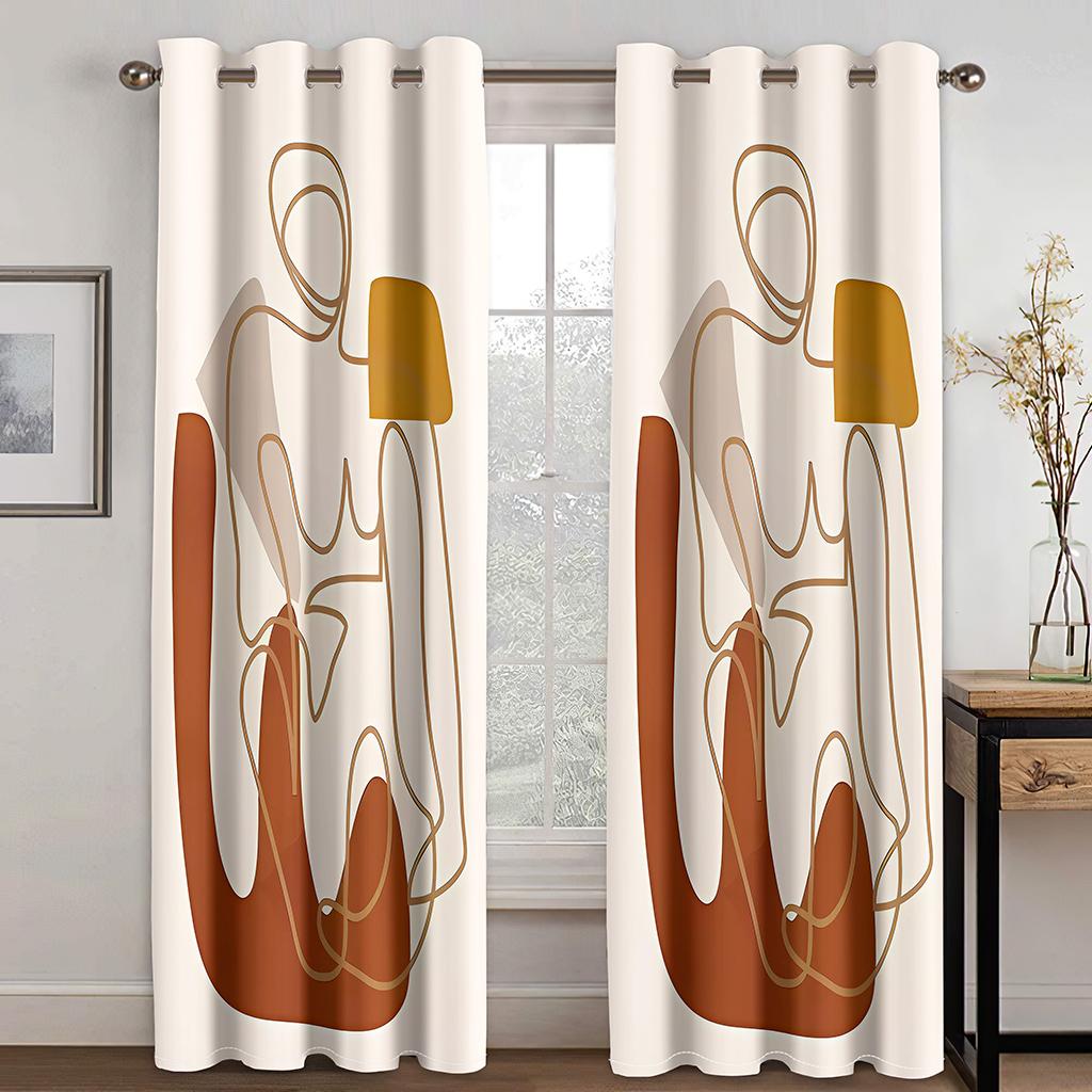 Elegant Abstract Artworks Morandi  Window Curtains Blinds For Kids Bedroom Living Room Bathroom Kicthen Door Hall Home Decor
