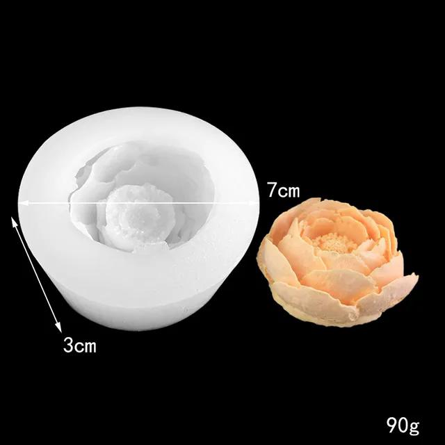 3D Rose Bloom Tvar Dort Fondant Silikonová forma Forma na květiny Forma na svíčku Košíčky Želé Cukroví Čokoláda Dekorace Forma na pečení