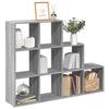 VidaXL Room Divider Shelf 3 Levels Sonoma Grey, Shelf, Bookcase, Storage Shelf, Bookcase, 857981
