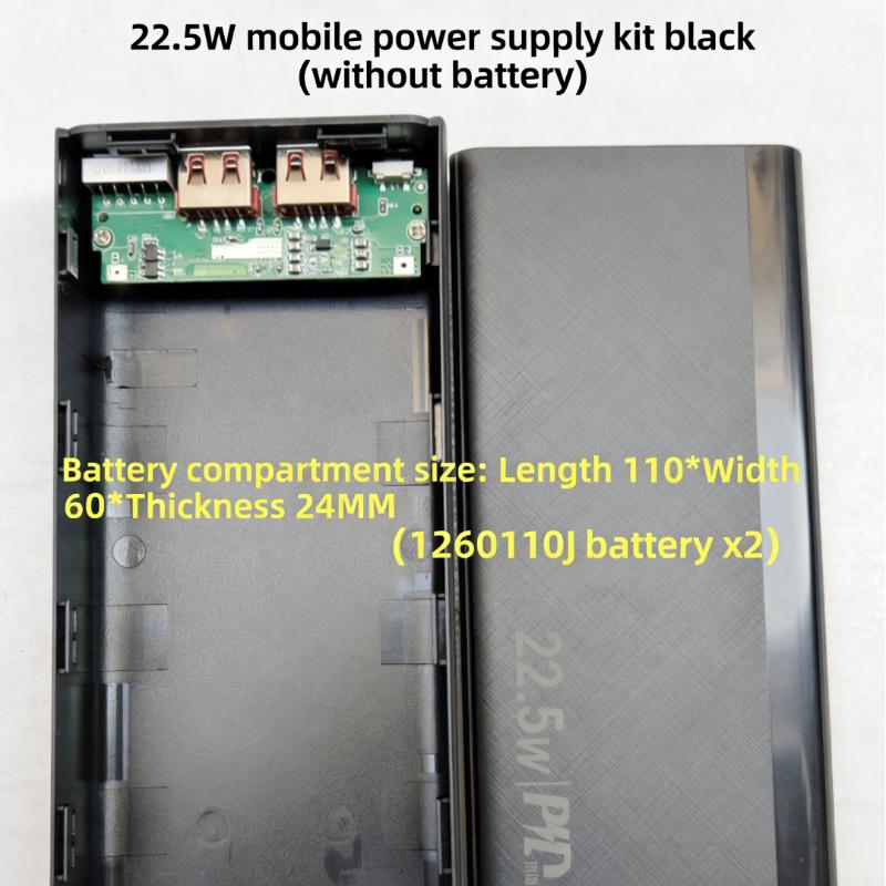 

1 Набор Быстрая Зарядка DIY Power 1260110 Корпус Power Bank Электронный Набор PD22.5W Аккумуляторный Бокс для Хранения Аксессуары