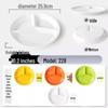 HANDUNYOU Commercial 3-Compartment Melamine Dinner Plate