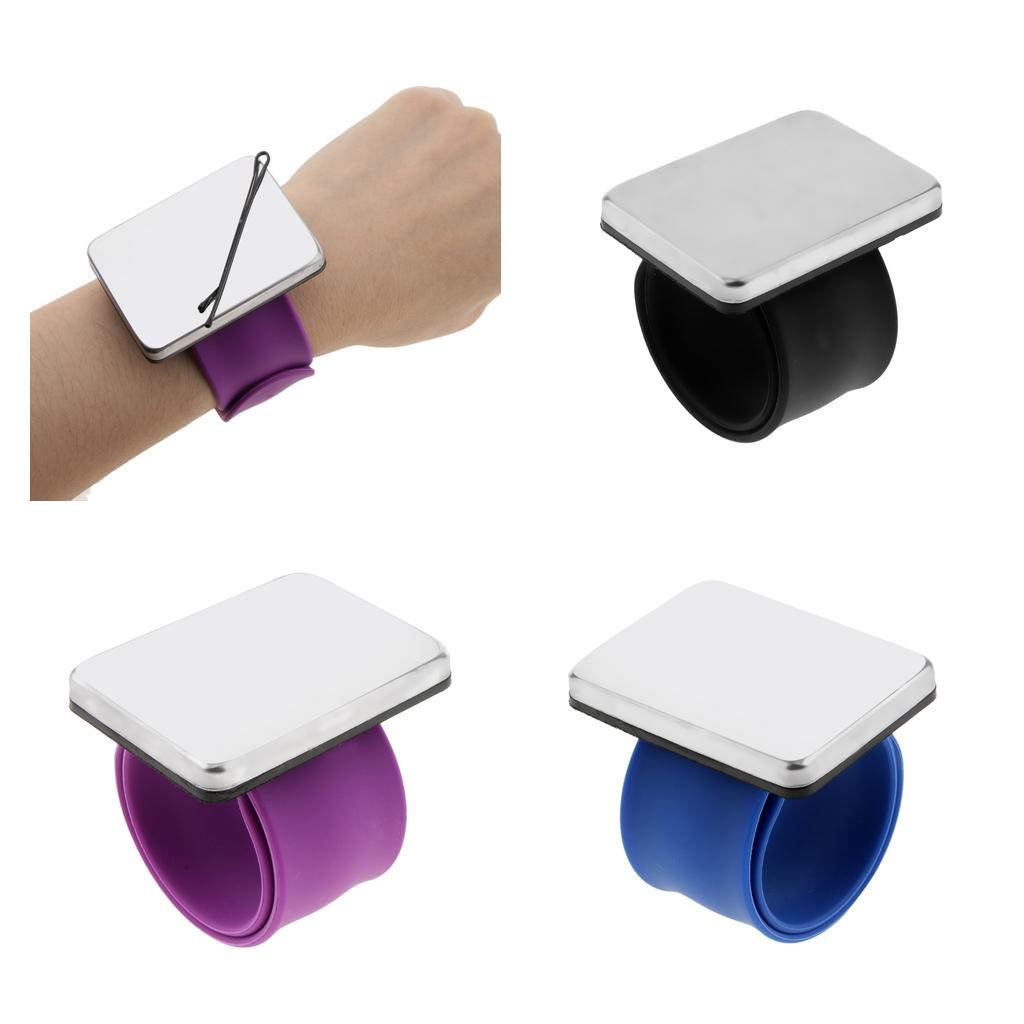 

Portable Wrist Band Wrist Strap for Salon Hairstyling Clip Fork синий