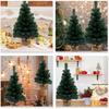 40/50cm Mini Christmas Trees Green With Linen Base Perfect Desktop Ornaments Store Window Displays Christmas Add Festive Touch