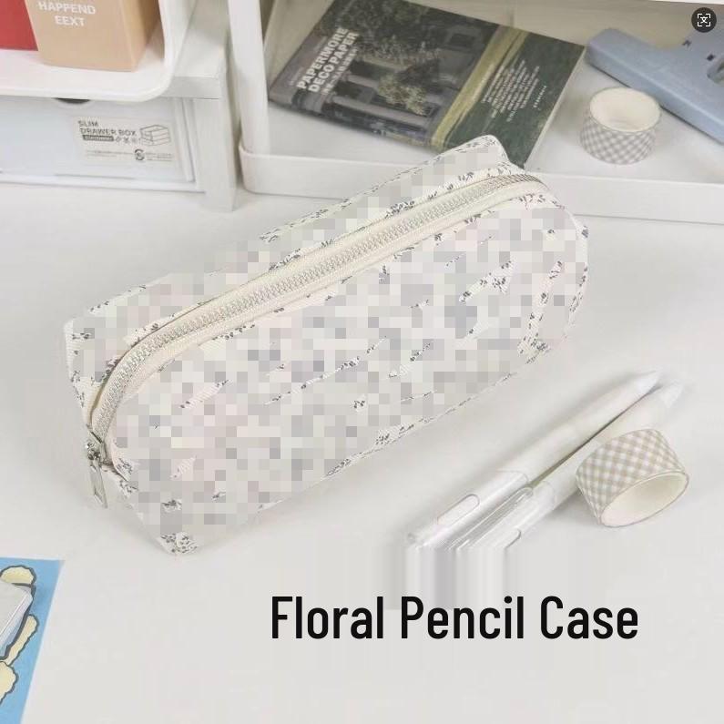 High-Capacity Cute Bow Makeup & Stationery Bag for Students