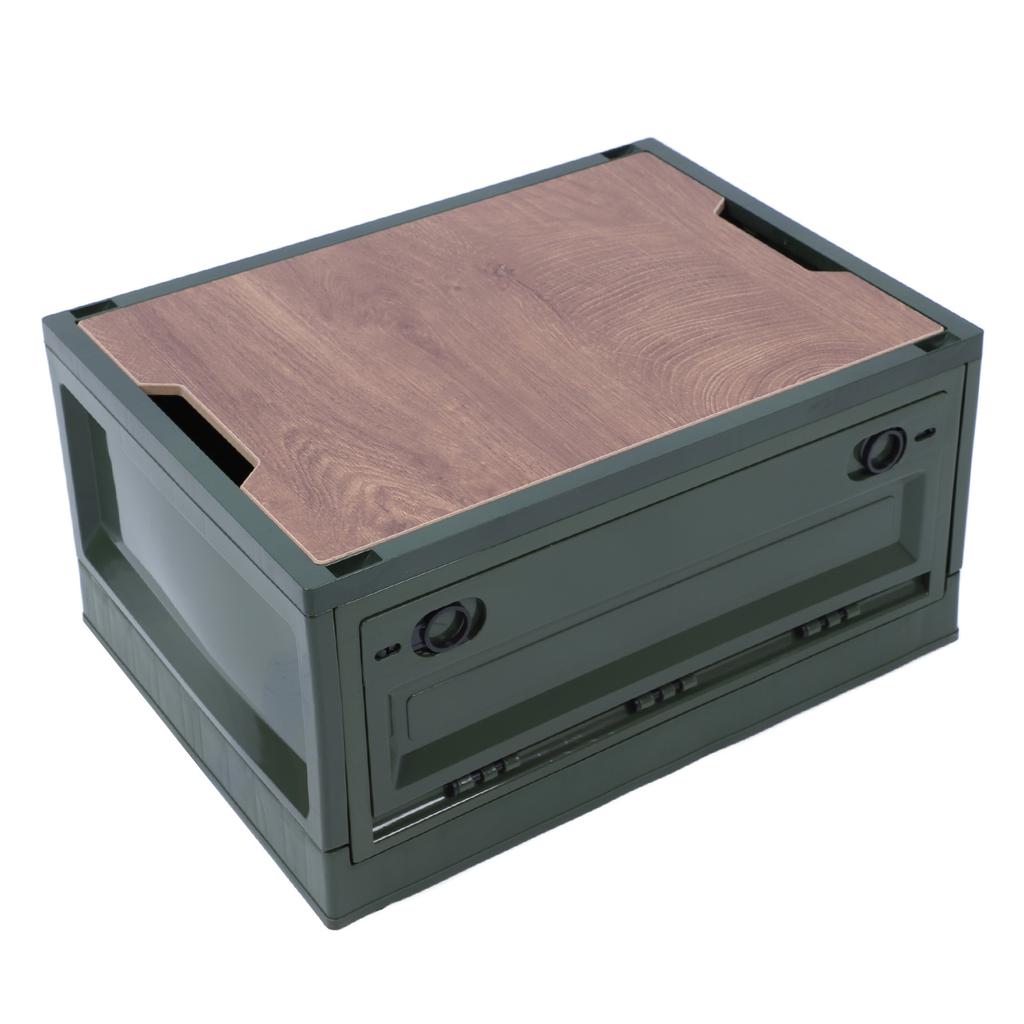 Foldable Camping Storage Box with Lids Versatile Stackable Movable Portable Camping Storage Bin