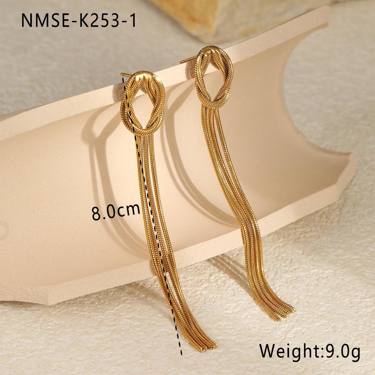 GEMCHIC Women s Long Tassel Stainless Steel Earrings Fashion Exaggerated High-end Titanium Steel Ear Jewelry Hypoallergenic No Fading Wholesale